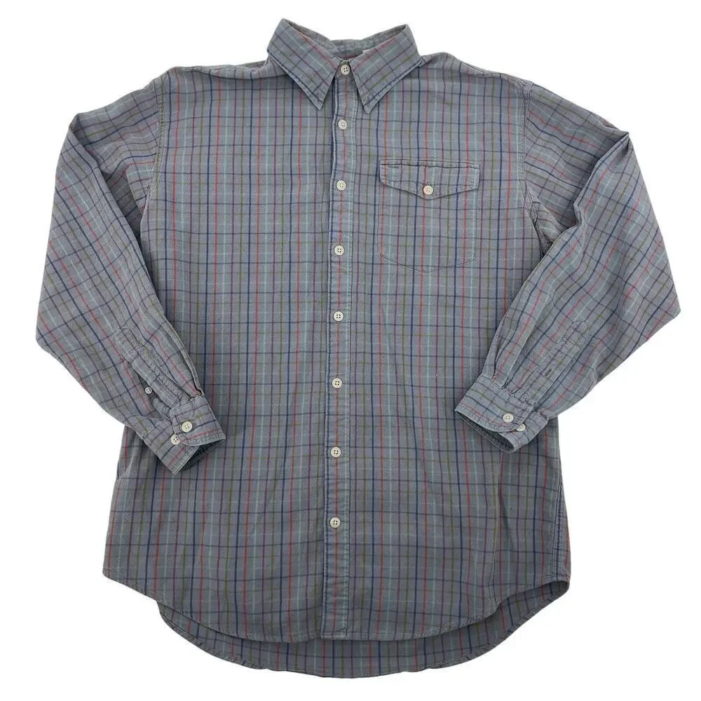 L.L. Bean Vintage 100% Cotton Button Down Shirt Long Sleeve 80s Large Tall